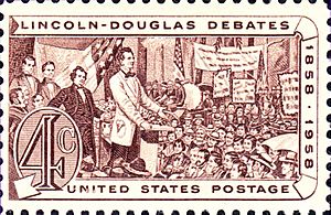 Archivo:Lincoln Douglas Debates 1958 issue-4c