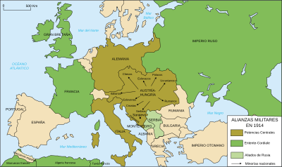 Archivo:Map Europe alliances 1914-es