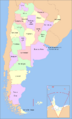 Map of Argentina with provinces names es