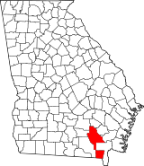 Map of Georgia highlighting Ware County.svg
