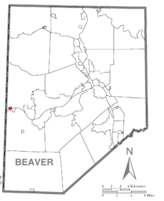Map of Glasgow, Beaver County, Pennsylvania Highlighted.png