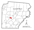 Map of Lumber City, Clearfield County, Pennsylvania Highlighted