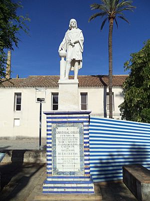 Archivo:Monumento a Colón en La Cartuja