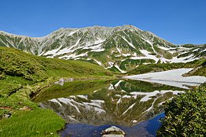 Archivo:Mount Tate viewed from Midorigaike