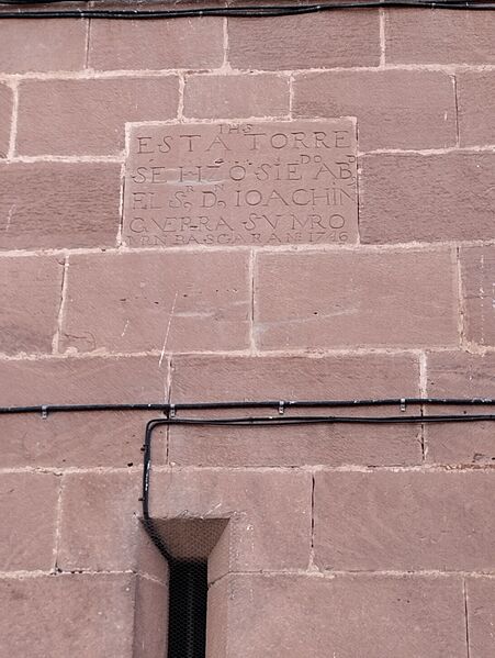 Mues. Santa Eugenia. Inscripción