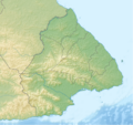 Panama Los Santos relief map