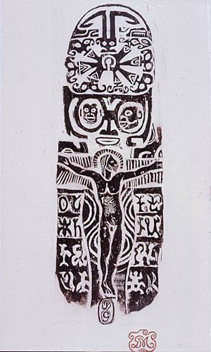 Archivo:Paul Gauguin - Oyez Hui Iesu (Christ on the Cross)