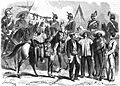 SOLDATS DE L'ARMÉE MEXICAINE. — D'après un croquis de M. Girardin, officier au 1er chasseurs d'Afrique