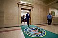 Secretary Kerry Departs Chicago Mayor Emanuel's Office After Their Meeting (30500010211)
