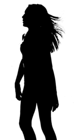 Archivo:Silhouette of woman Walking
