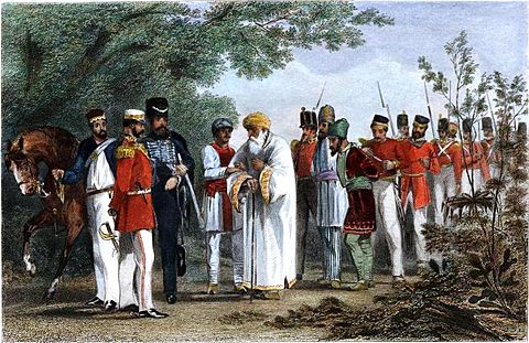 Archivo:"Capture of the King of Delhi by Captain Hodson"
