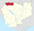 Cambodia Oddar Meancheay Province locator map