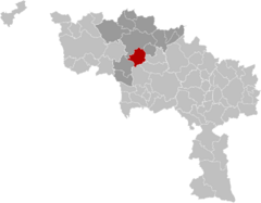 Chièvres Hainaut Belgium Map.svg