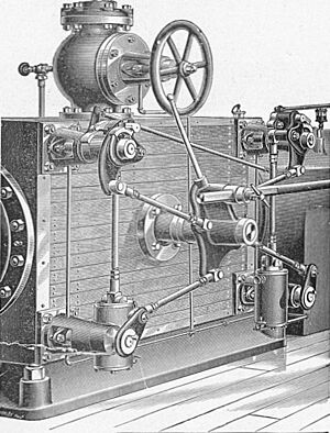 Archivo:Corliss valvegear, Gordon's improved (New Catechism of the Steam Engine, 1904)