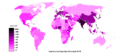 Countries by Population Density in 2015