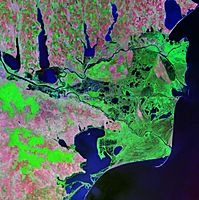 Danube delta Landsat 2000