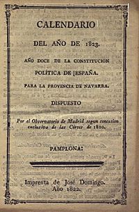 Archivo:José Fermín Domingo. Calendario 1822