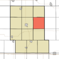 Map highlighting Melville Township, Audubon County, Iowa