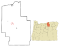 Morrow County Oregon Incorporated and Unincorporated areas Lexington Highlighted
