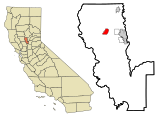 Sutter County California Incorporated and Unincorporated areas Sutter Highlighted.svg