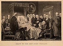 Archivo:The death-bed of John Wesley, 1791. Process print after an a Wellcome V0006951