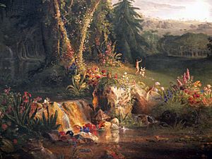 Archivo:Thomas Cole The Garden of Eden detail Amon Carter Museum