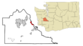 Thurston County Washington Incorporated and Unincorporated areas Nisqually Indian Community Highlighted
