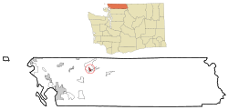Whatcom County Washington Incorporated and Unincorporated areas Kendall Highlighted.svg
