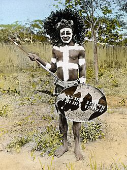 "Clay-daubed Ngoni Warrior, Livingstonia" Malawi, ca.1895 (imp-cswc-GB-237-CSWC47-LS3-1-013).jpg