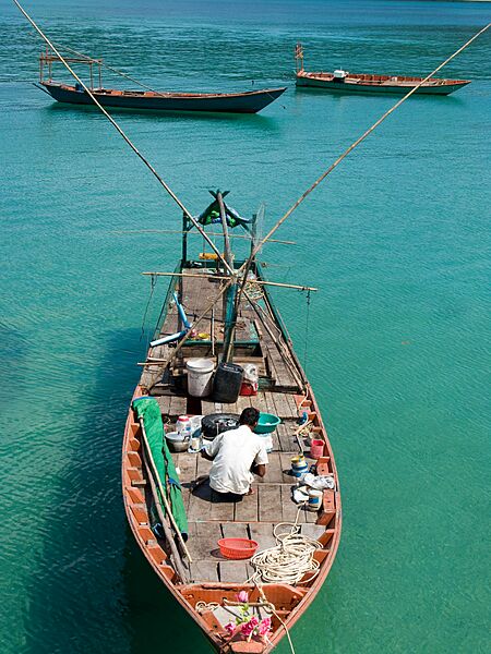 Cambodian fishing boat