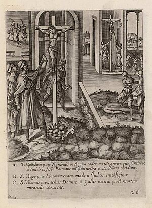 Archivo:Cavalieri-guillermo de norwich y hugo de lincoln-Ecclesiae Anglicanae trophaea siue Sanctorum martyrum