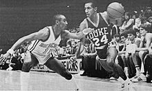 Delaney Rudd vs Johnny Dawkins, Duke Chronicle 1983-02-21.jpg