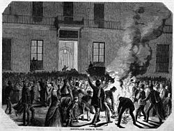 Archivo:Demostración contra el nuncio, 26 de enero de 1869, Madrid