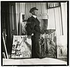 Edvard Munch - Self-Portrait at 53 Am Strom in Warnemünde - Google Art Project