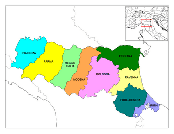 Provincias de Emilia-Romagna.