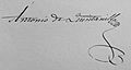 Firma de Antonio de Quintanilla