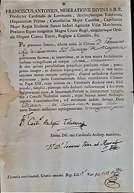 Archivo:Francisco de Lorenzana, documento 1791