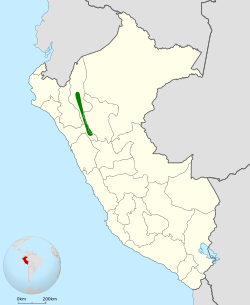 Distribución geográfica del tororoí de Carriker.