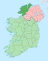 Island of Ireland location map Donegal