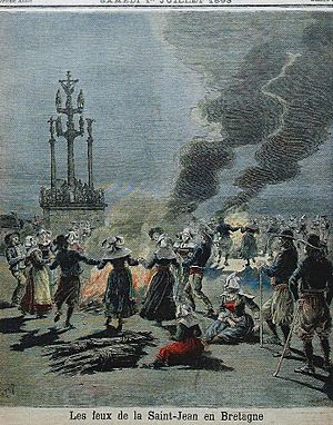 Archivo:Les feux de la Saint-Jean en Bretagne (Le Petit Journal 1-07-1893)