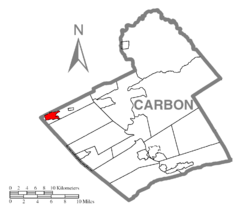 Map of Tresckow, Carbon County, Pennsylvania Highlighted.png