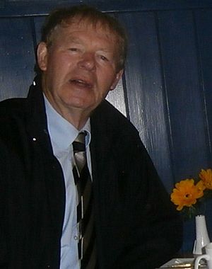 Micheál Ó Muircheartaigh in Villa Maria, Waterville. 2012.JPG