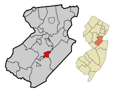 Middlesex County New Jersey Incorporated and Unincorporated areas Spotswood Highlighted.svg