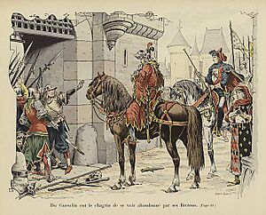 Archivo:Paul de Semant - Bertrand du Guesclin abandoned by his Bretons - (MeisterDrucke-119326)