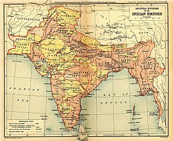Archivo:Political Divisions of the Indian Empire, 1909