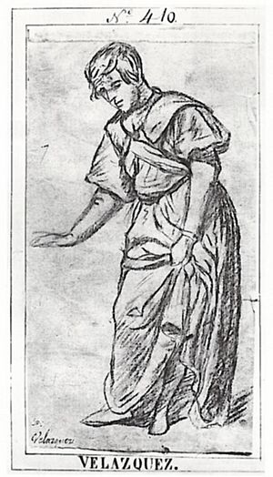 Archivo:Preparatory drawing for Cristo y el alma cristiana..., by Diego Velázquez