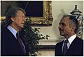 President Carter with king Hussein of Jordan 1977