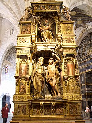 Archivo:Retablo de San Fabián y San Sebastián, en la Catedral de Cuenca