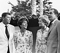 Ronald Reagan, Nancy Reagan, Pat Nixon, and Richard Nixon in 1970