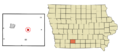 Union County Iowa Incorporated and Unincorporated areas Afton Highlighted